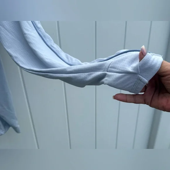 Mondetta Wonen’s Lightweight Sky Blue Quarter-Zip Pullover Shirt Size Large NWOT - Picture 14 of 14